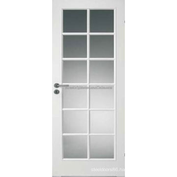 Modern Full Lite Glass and Wood Frame Door